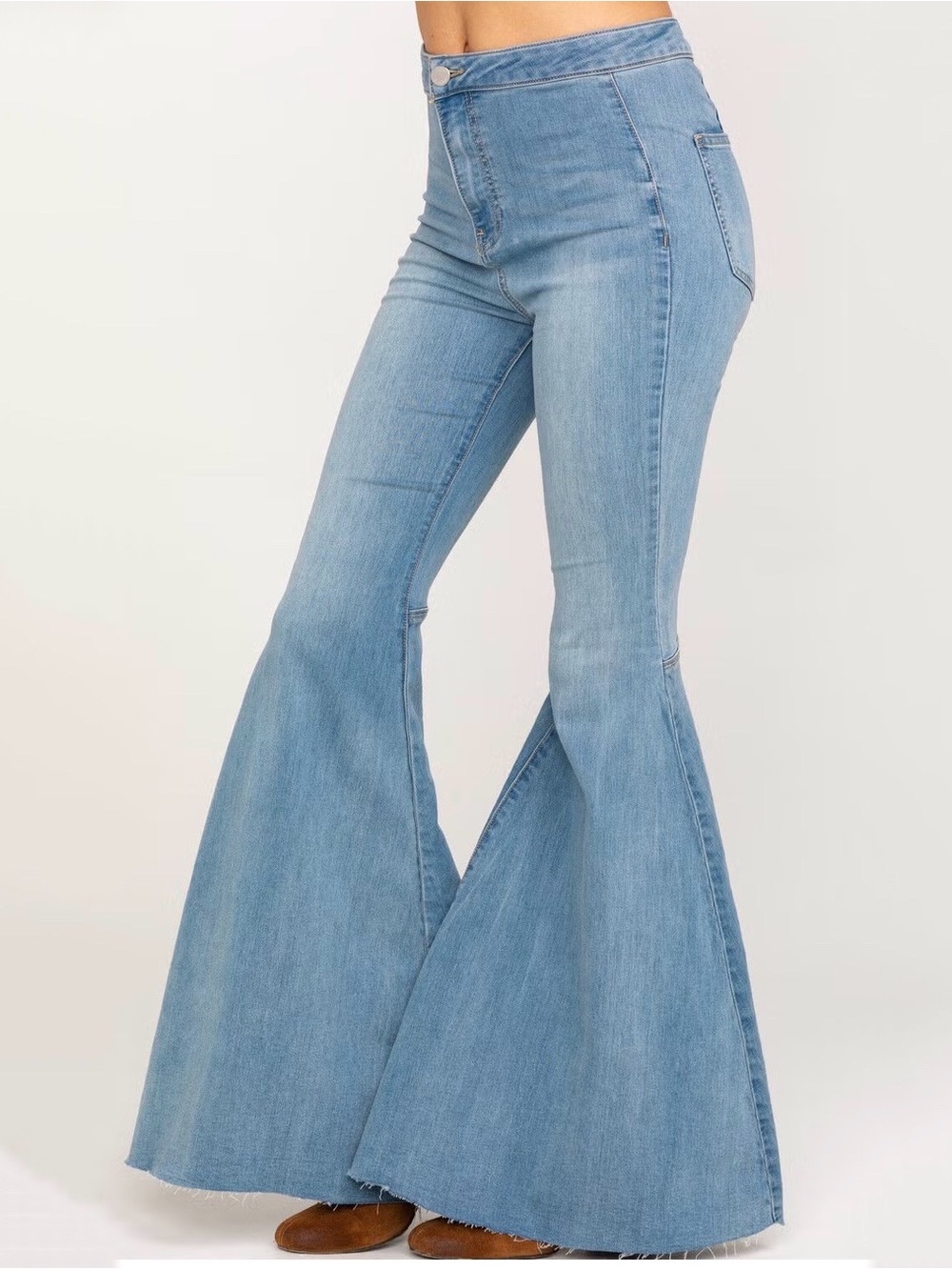 Free People We The Free Just Float On Flare Jeans Light Wash High Rise SZ 27
